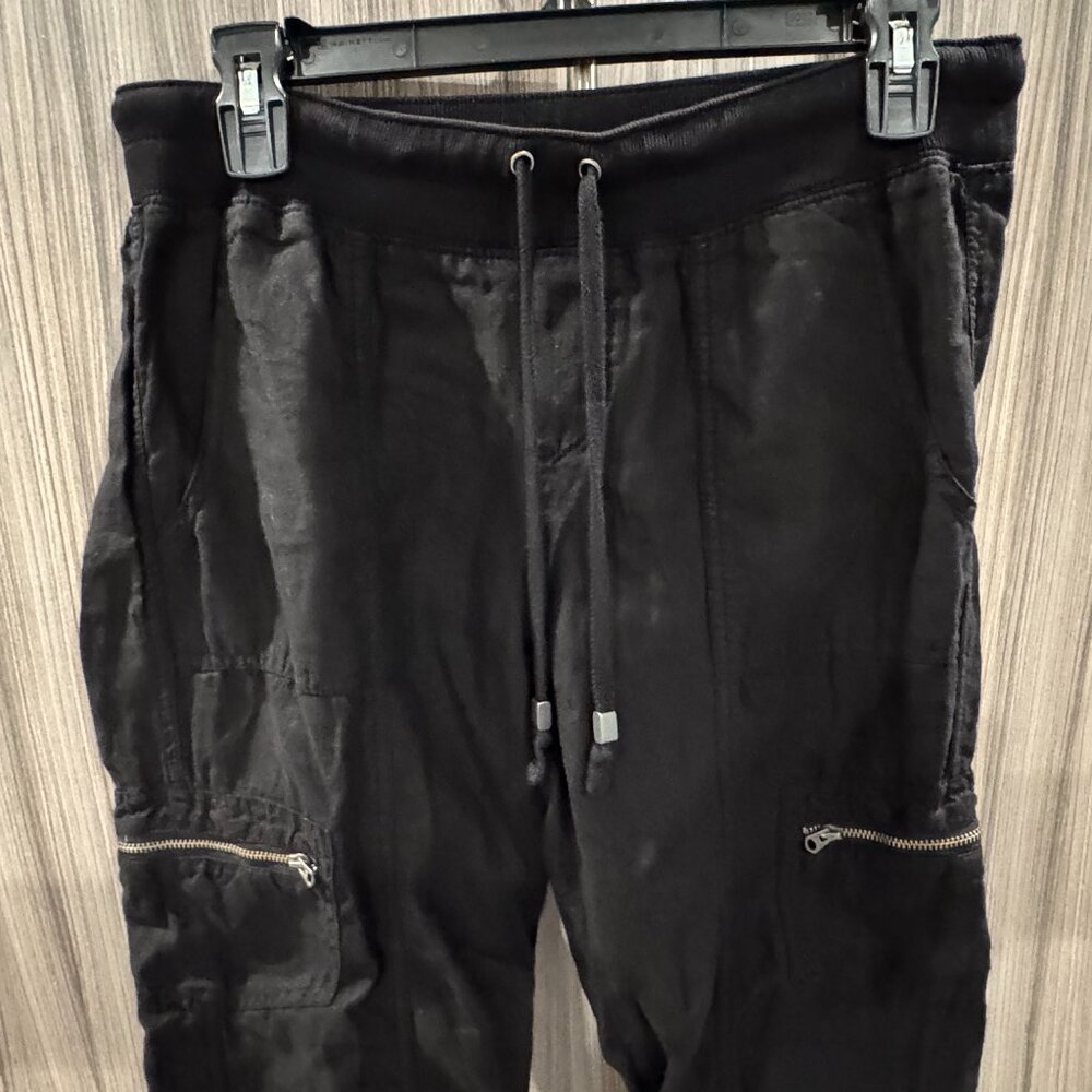 Athleta Linen Blend Jogger Pants | Size 6 | Black